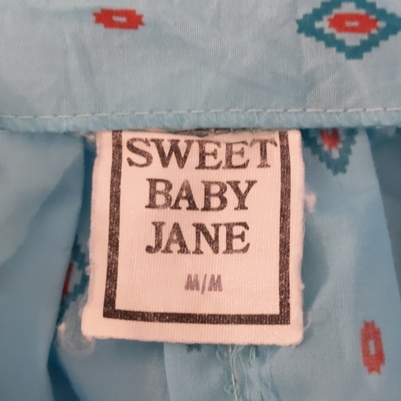 VINTAGE pleated Maxi skirt Aztec print medium - Picture 4 of 6